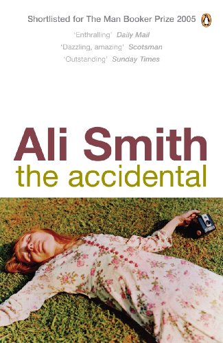Book cover of "The Accidental" by Ali Smith, featuring a woman lying on grass.