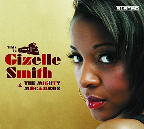CD cover featuring portrait of Gizelle Smith and a train illustration.