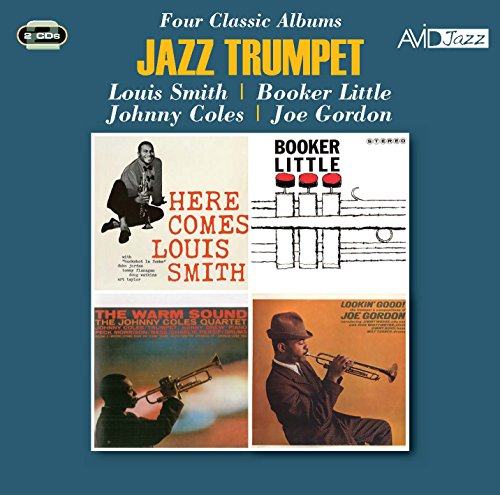 CD cover featuring four jazz musicians playing trumpets, blue background.