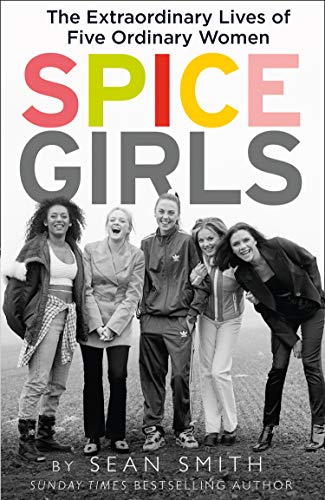 Book cover featuring the Spice Girls in casual clothing, smiling together.
