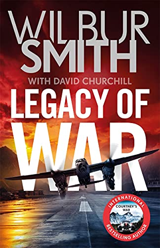 Book cover: "Legacy of War" with a WWII-era airplane and red accents.
