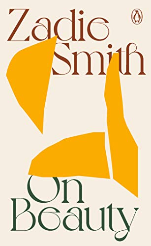 Book cover for "On Beauty" by Zadie Smith with abstract orange shapes.