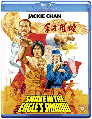Blu-ray cover for “Snake in the Eagle’s Shadow” featuring martial artists.