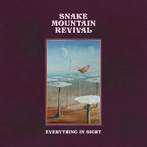 Album cover for Snake Mountain Revival’s “Everything In Sight” with a butterfly.