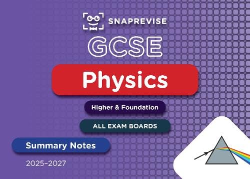 GCSE Physics summary notes cover with prism refracting light.