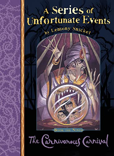 Book cover: a fortune teller with children trapped in a crystal ball.