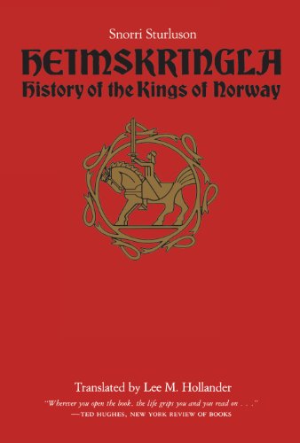 Red book cover with black text and a gold emblem of a mounted warrior.