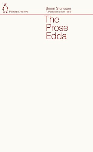 Book cover of The Prose Edda by Snorri Sturluson, featuring a minimalist white design.