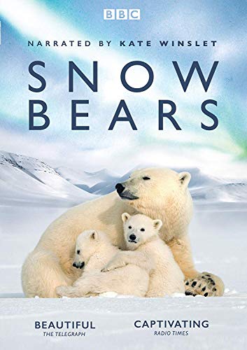 "Snow Bears" DVD cover featuring a polar bear and cubs in a snowy landscape.