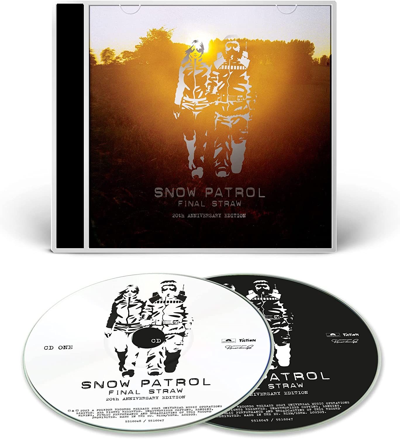 "CD case with two discs, Snow Patrol album artwork featuring silhouetted figures."