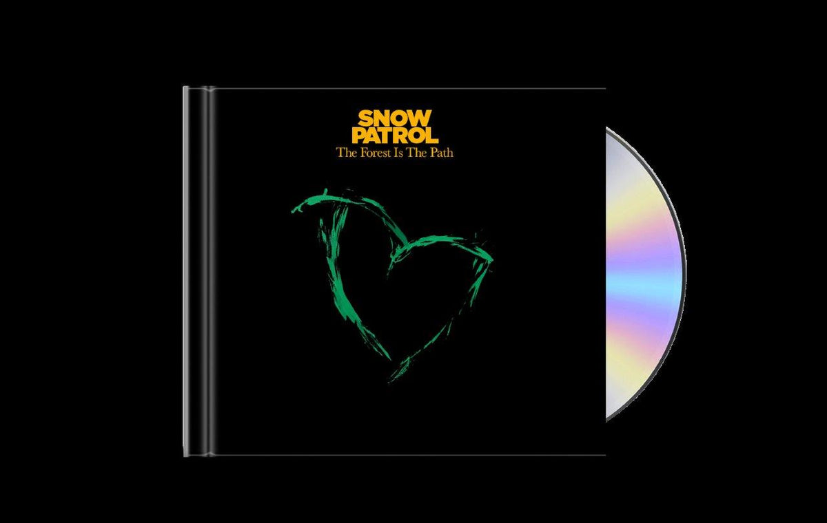Snow Patrol CD, black cover with a green heart-shaped design.