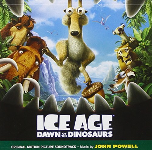 “Ice Age: Dawn of the Dinosaurs” CD cover with animated characters.