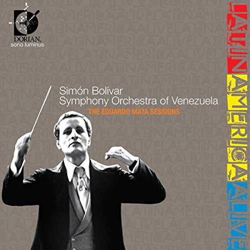 CD cover with conductor in black and white, Venezuelan flag colors on right side.