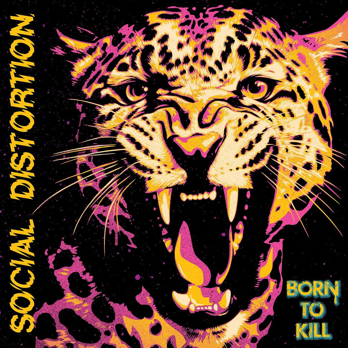Album cover: snarling tiger with "Social Distortion" and "Born To Kill" text.