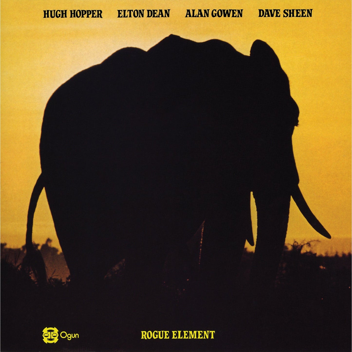 CD cover featuring a silhouetted elephant against a golden background.