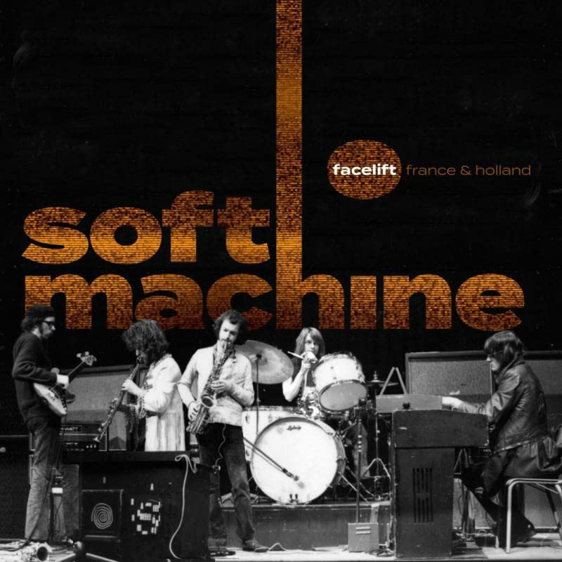 Soft Machine band photo on album cover, black and gold text.