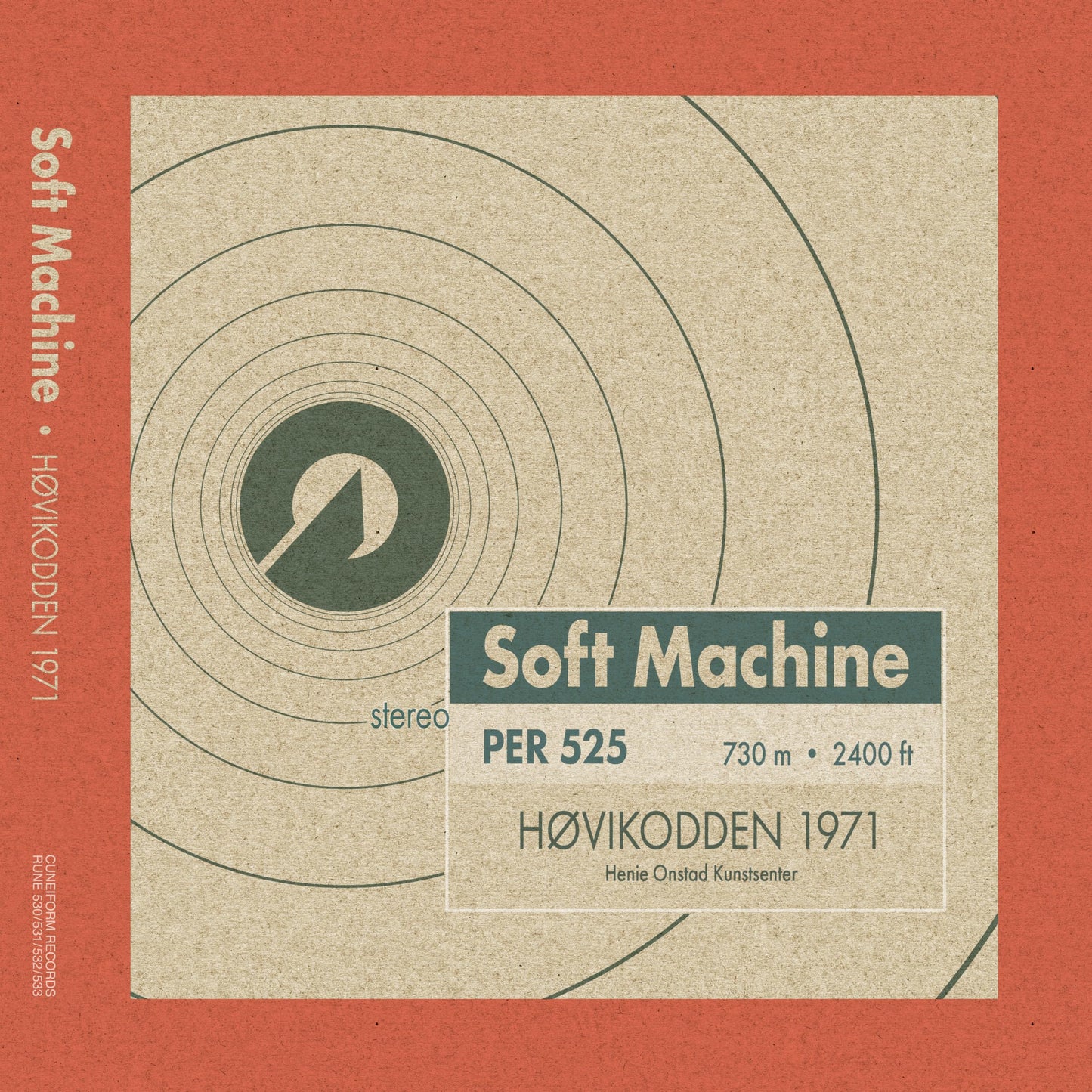 CD cover for Soft Machine’s “Høvikodden 1971” with abstract circular design.