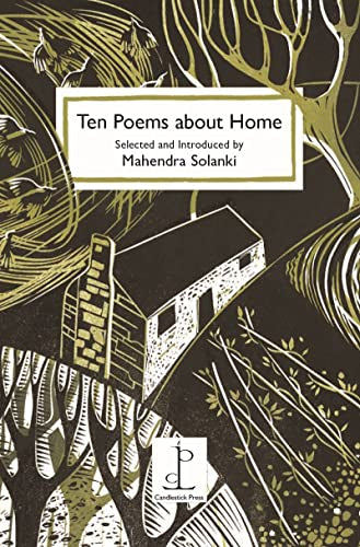 Book cover with a stylized illustration of a house surrounded by trees and birds.