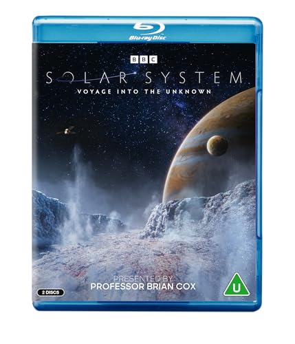 Blu-ray cover for "Solar System" featuring planets and rocky terrain.