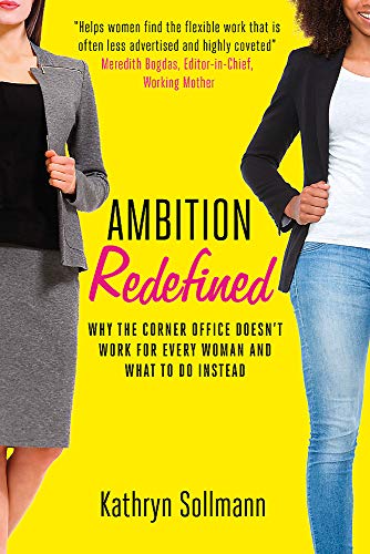 Book cover with two women and bold pink title: "Ambition Redefined.