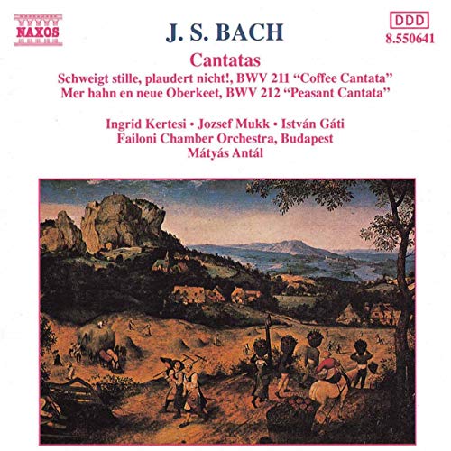 CD cover for Bach cantatas featuring a pastoral landscape painting.