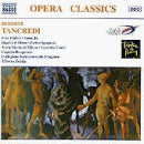 CD case with a cover, featuring "Rossini: Tancredi" and a barcode on the corner.