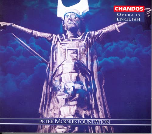 CD cover: dramatic image of a man with arms outstretched against clouds.