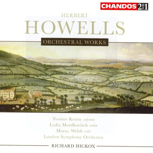 CD cover for Herbert Howells’ Orchestral Works with landscape painting.