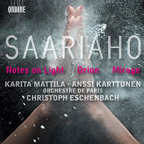 CD cover for Saariaho’s “Notes on Light” with abstract, blurred imagery.