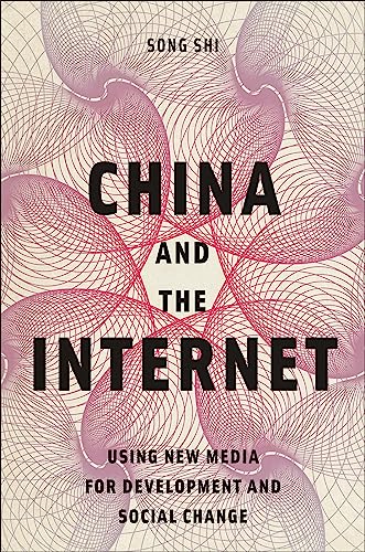 Book cover: “China and the Internet” with abstract pink and white design.