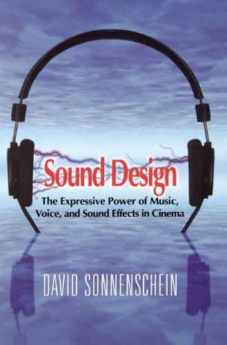 Book cover with headphones and title "Sound Design" by David Sonnenschein.