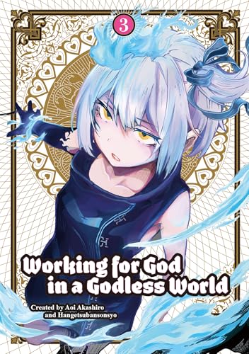 Manga cover featuring a young woman with blue hair and glowing yellow eyes.