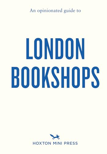 Book cover: “London Bookshops” in blue text on a cream background.