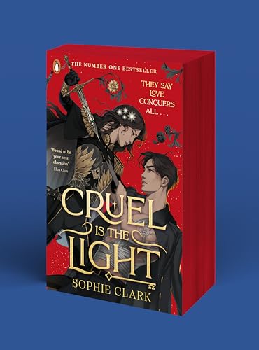 Red book cover with illustrated figures and the title "Cruel is the Light".