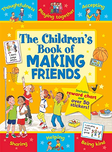 Colorful children’s book cover about friendship, with kids playing basketball.