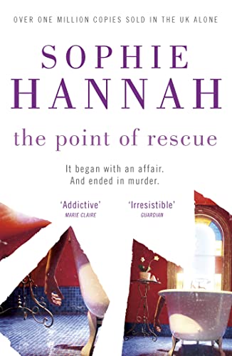 Book cover: “The Point of Rescue” with fragmented images of a bathroom.