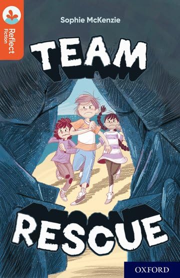 Book cover: three children walk through a dark, rocky cave.