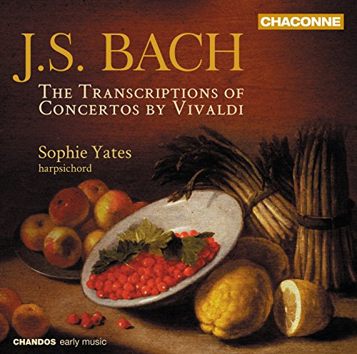 CD cover: Baroque still life with fruit, text “J.S. Bach” and “Sophie Yates”.