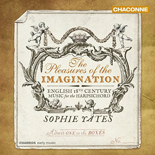 "CD cover with ornate design, cherubs, and crown on a brown background."