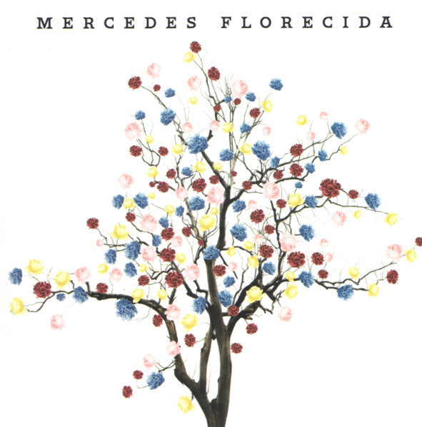 CD cover with a white background and a tree with colorful flowers.