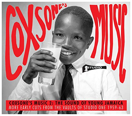 CD cover featuring a black and white portrait of a boy drinking milk.