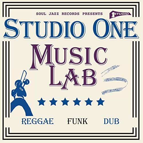 Vinyl record cover for Studio One: Music Lab, featuring musical notes and stars.
