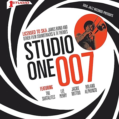 Vinyl record cover for “Studio One 007” with a swirling black and white design.