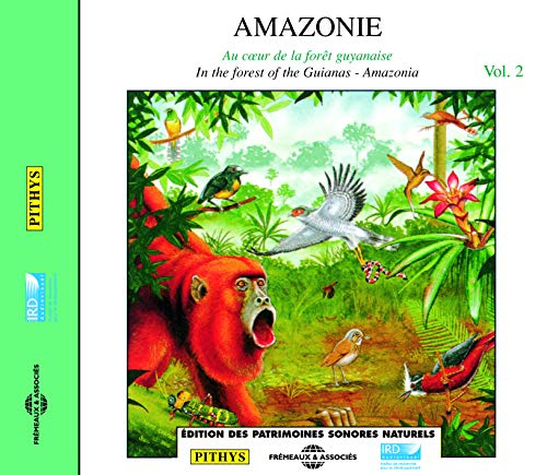 CD cover depicting rainforest animals—orangutan, birds, and lush foliage.