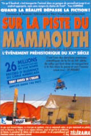 DVD cover for “Sur La Piste Du Mammouth” featuring a snowy landscape and helicopter.