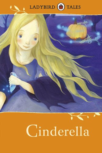 Cinderella with long blonde hair and a glowing pumpkin carriage.