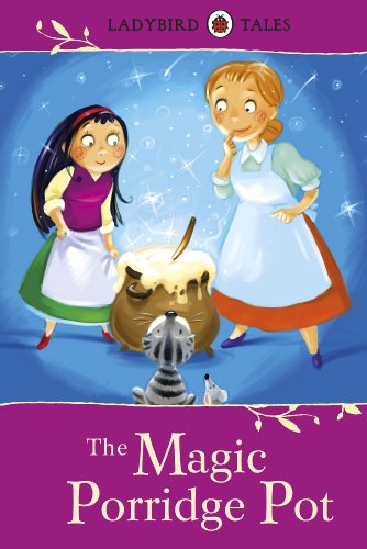 Illustration of two women and a cat looking at a bubbling pot.