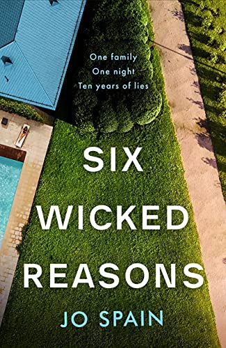 Book cover with green lawn, blue roof, and large white text: “Six Wicked Reasons.”