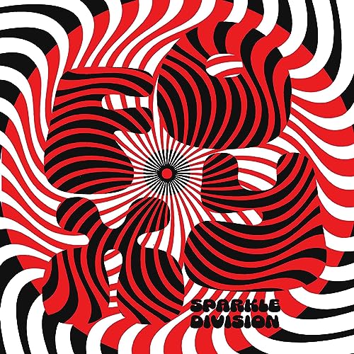 Red and black optical illusion album cover with "Sparkle Division" text.
