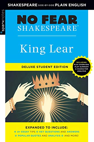 “No Fear Shakespeare” King Lear student edition cover with a crown image.